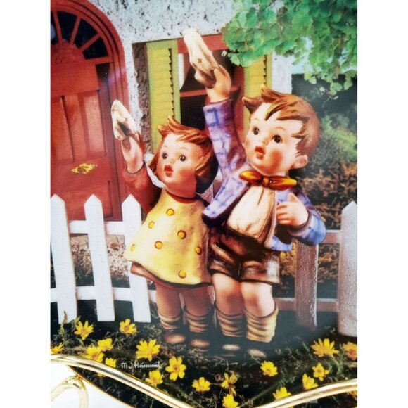 MJ Hummel Little Companions Come Back Soon Plate Danbury Mint Limited Edition 8 - Picture 3 of 12
